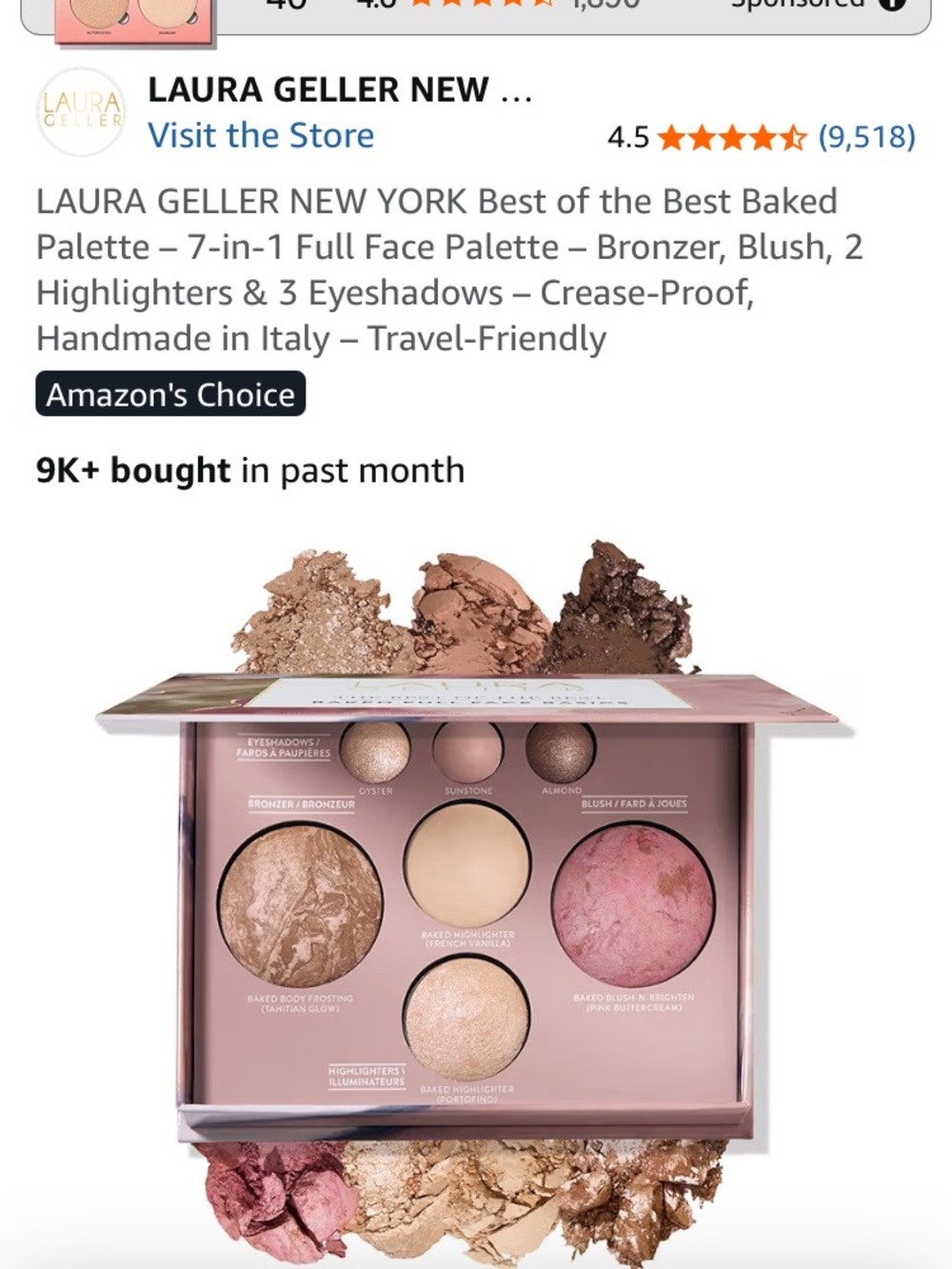 Laura Geller Pink & Neutral 7-in-1 Baked Face Palette